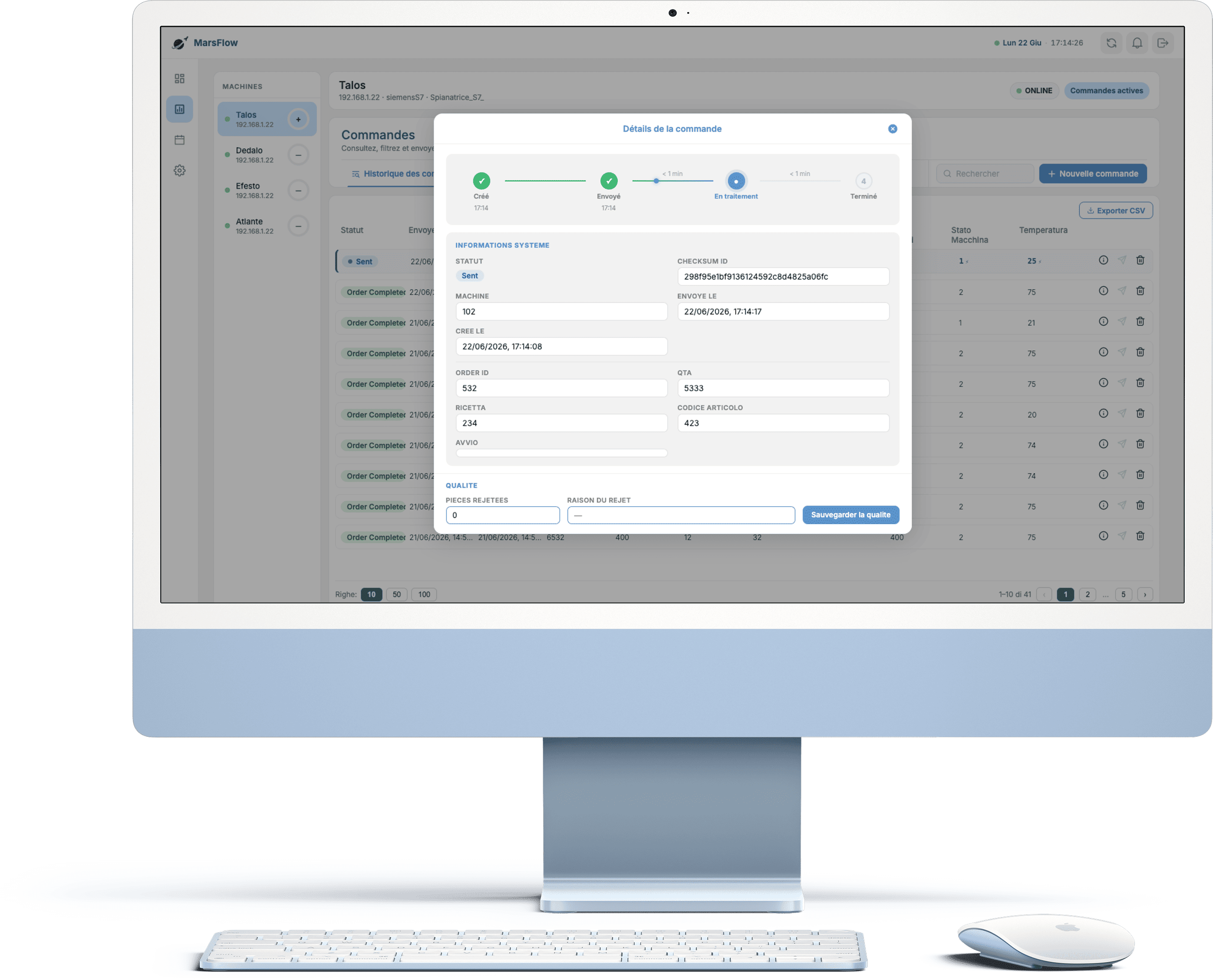 Dashboard principale